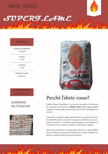 SUPER FLAME pellet, abete EnPlusA1 a Cuneo e Torino